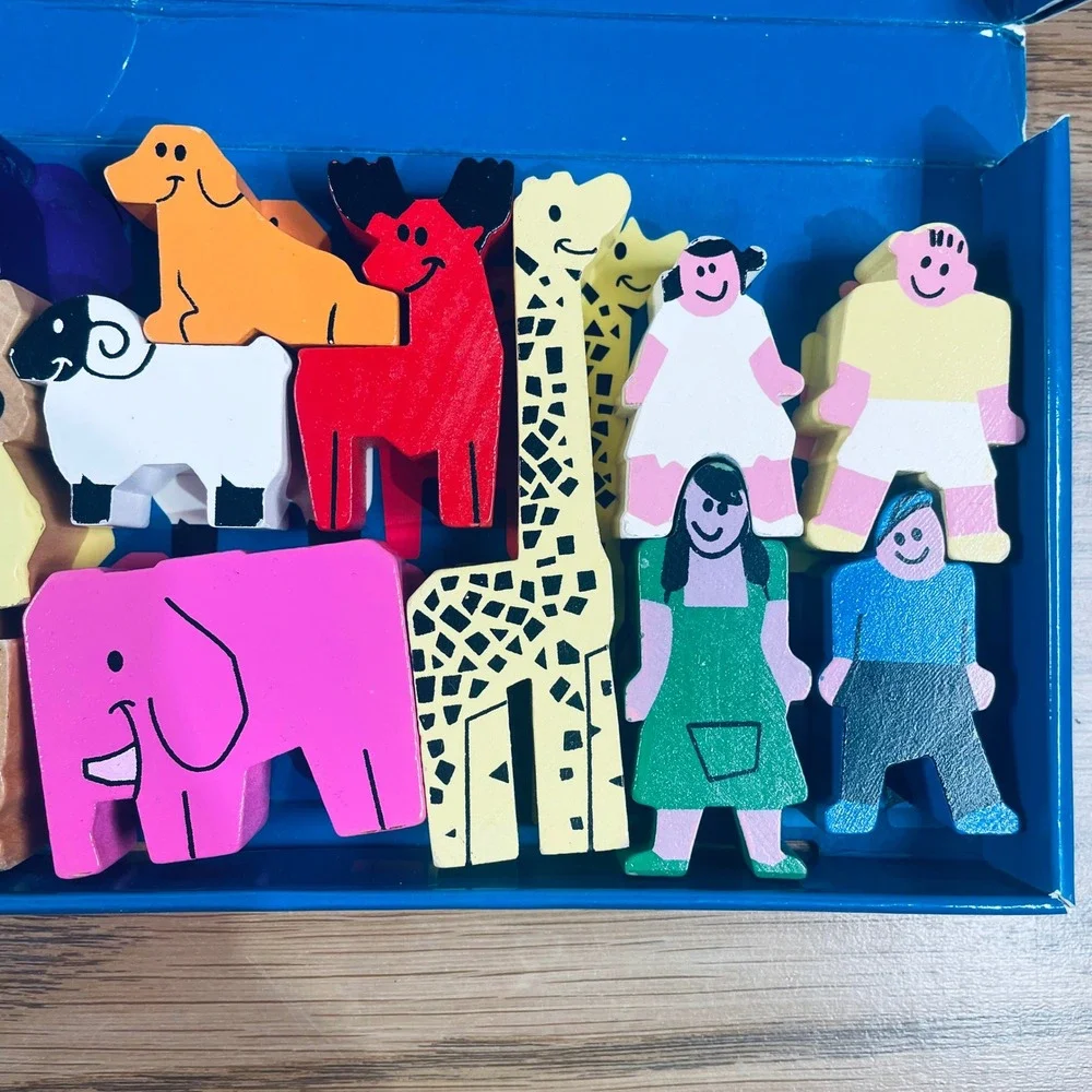 Benesse Kodomo Animal‎ Wooden Blocks Set Educational Preschool Toy